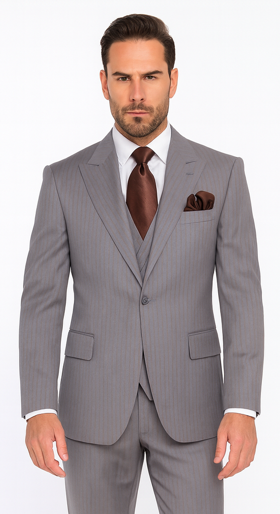 Rossi Man BOND RM1781 Slim Fit 3-Piece Suit – Modern Formalwear for Men