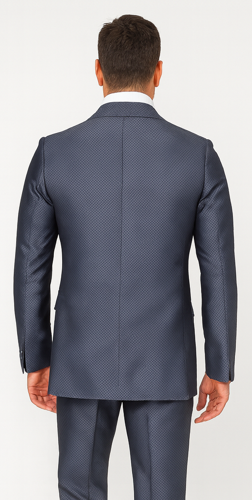Rossi Man DUKE RM1767 Slim Fit 3-Piece Steel Grey Suit – Modern Formalwear for Men