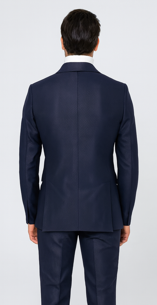 Rossi Man DUKE RM1768 Slim Fit 3-Piece Navy Suit – Modern Formalwear for Men