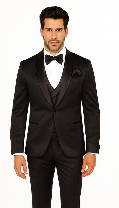 Rossi Man Ford RM1912 Black Slim Fit Suit β Modern Menβs Formalwear