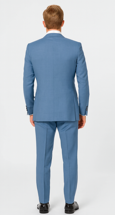 Rossi Man MAX RM1387 Slim Fit 3-Piece Suit β Solid Blue Formalwear for Men