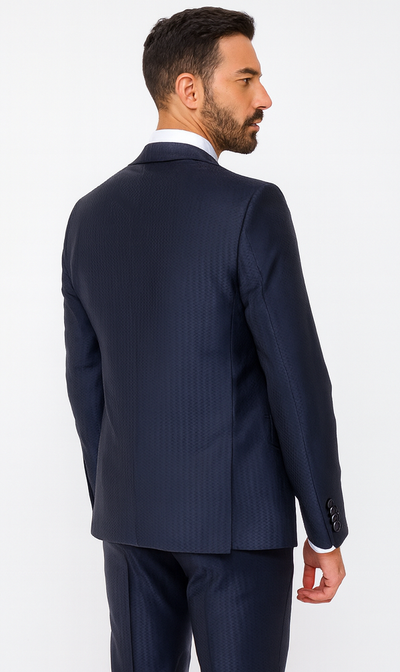 Rossi Man MAX RM1711 Navy Slim Fit 3-Piece Suit β Menβs Formalwear
