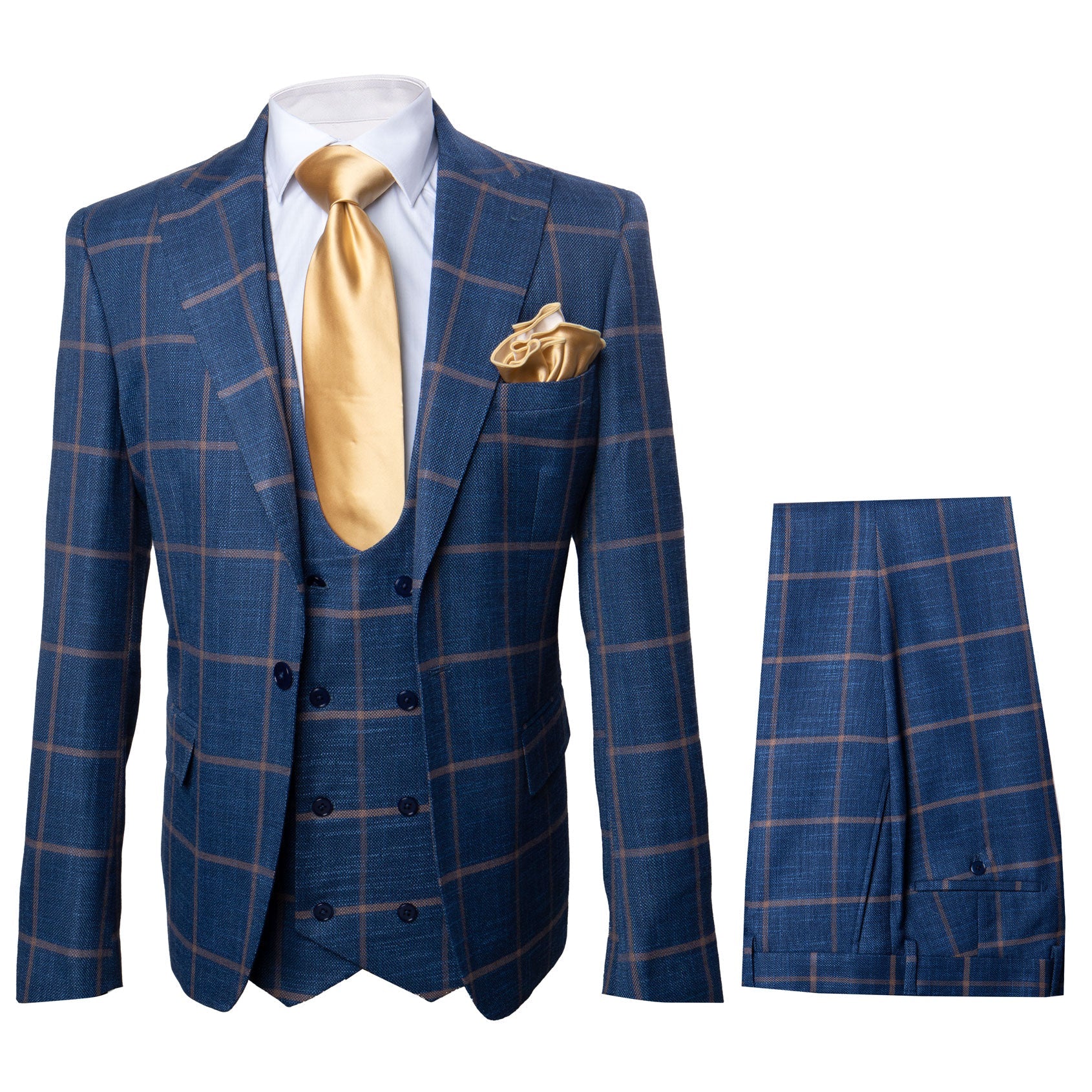Rossi Man MAX RM1840 Slim Fit 3-Piece Suit – Modern Men’s Formalwear