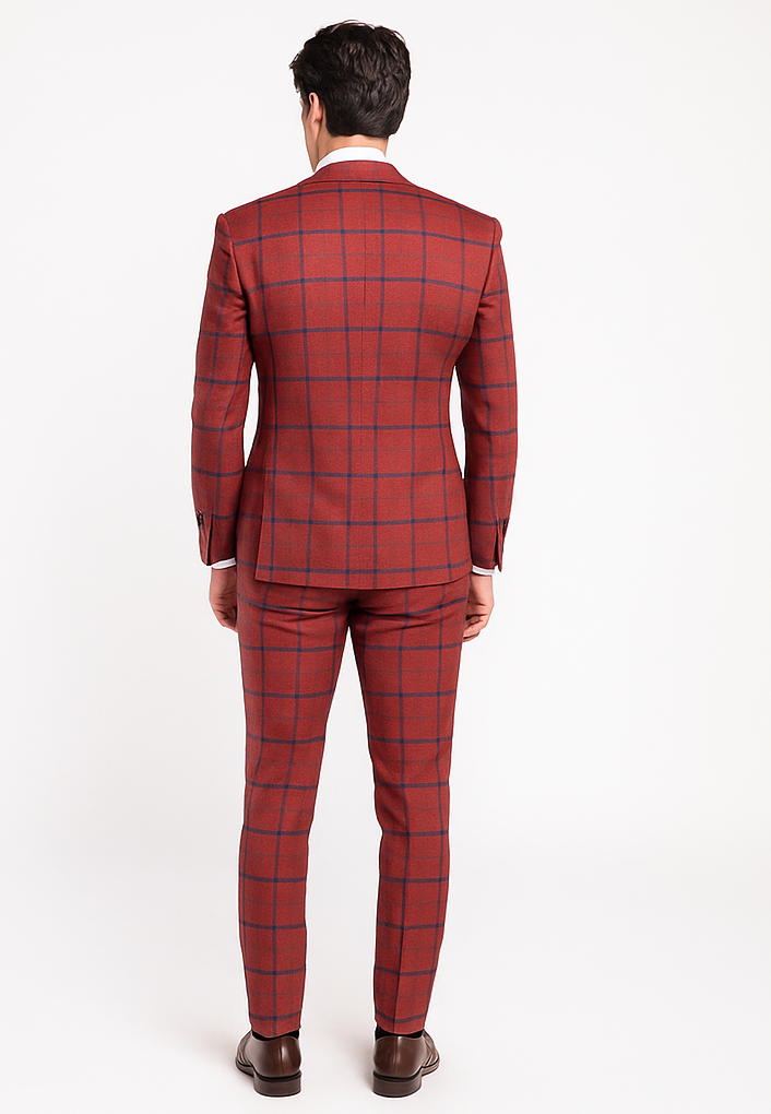 Rossi Man Max RM1842 – Slim Fit 3-Piece Formal Suit for Men - Modern Tailored Elegance Design