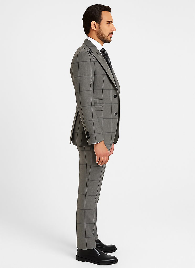 Rossi Man Men’s Dress Suit | Classic Rossiman Formalwear for Timeless Style – Italian Tailored Slim Fit Suit