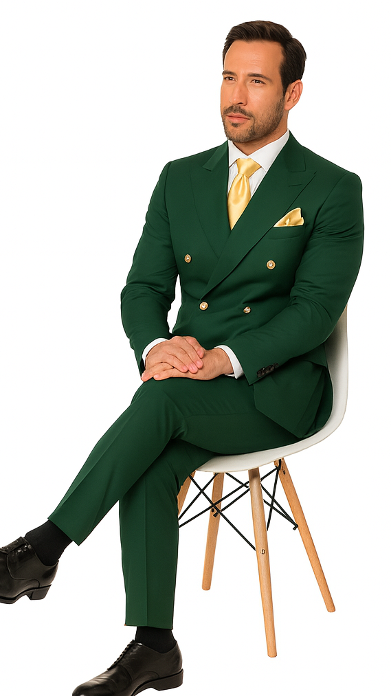 Rossi Man Milano RM1190 Bold Green Slim Fit Suit – Modern Men’s Formalwear