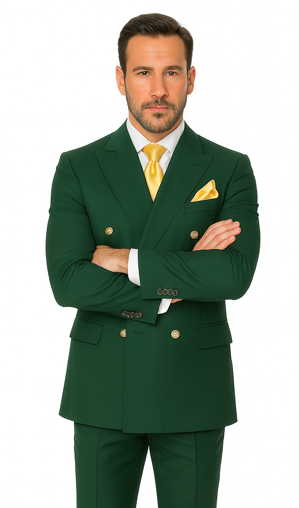 Rossi Man Milano RM1190 Bold Green Slim Fit Suit – Modern Men’s Formalwear