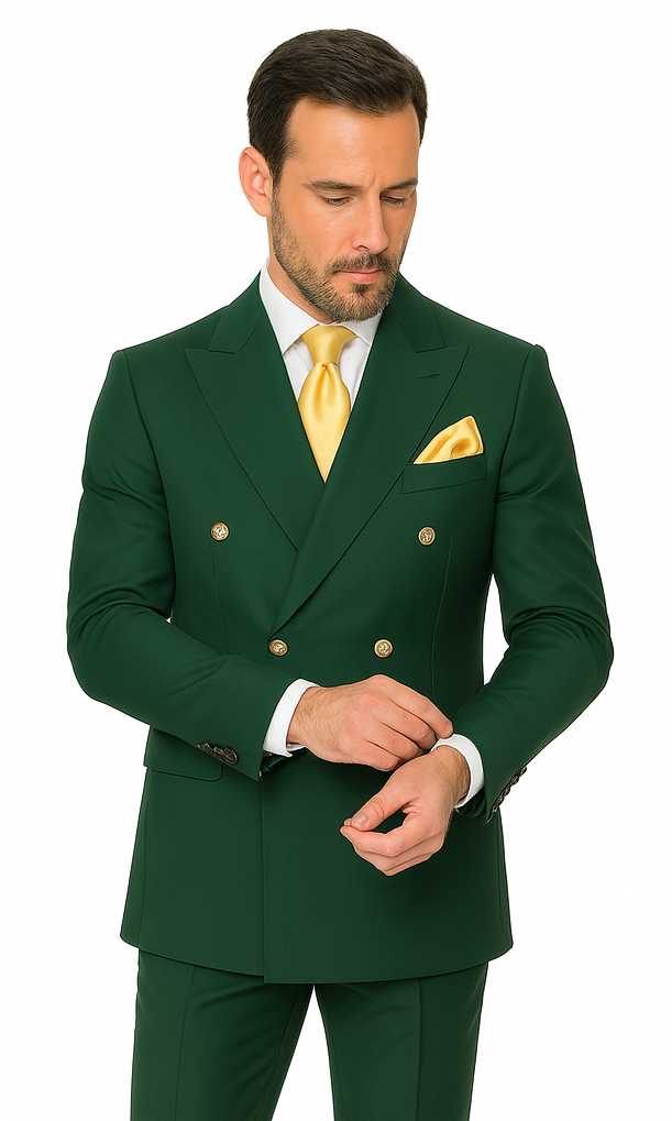 Rossi Man Milano RM1190 Bold Green Slim Fit Suit – Modern Men’s Formalwear