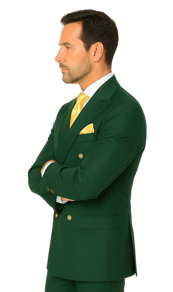 Rossi Man Milano RM1190 Bold Green Slim Fit Suit – Modern Men’s Formalwear