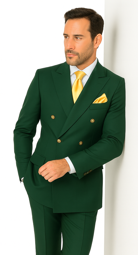 Rossi Man Milano RM1190 Bold Green Slim Fit Suit – Modern Men’s Formalwear
