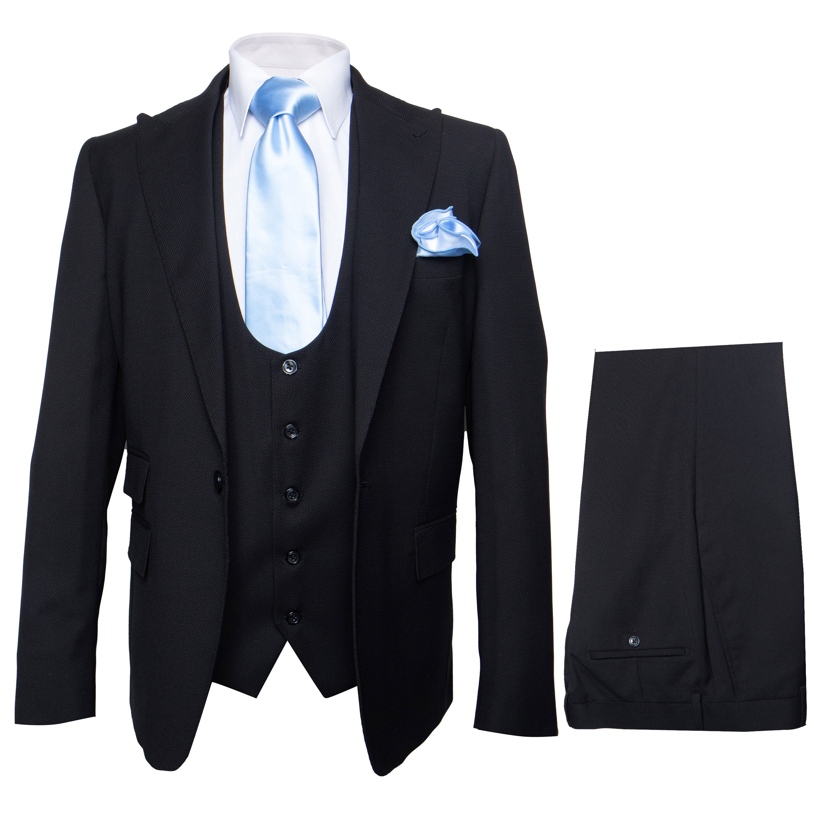 Rossi Man RM1310 – Sydney II Collection Modern Tailored Suit for Men - Elegant 2-Piece Slim Fit Formalwear