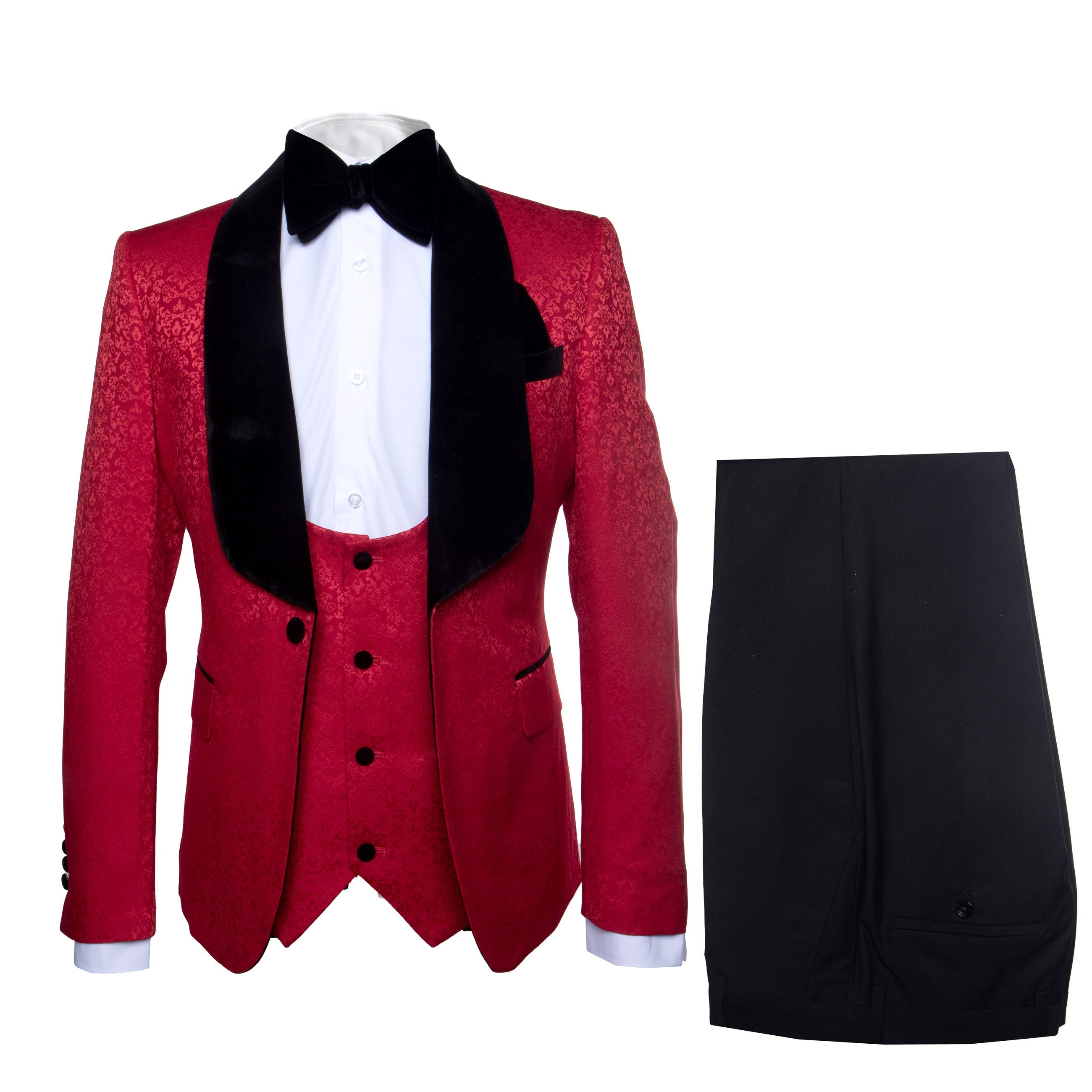 Rossi Man RM1448 – Elegant Smoking Style 3-Piece Tuxedo Set for Men - Modern Formalwear