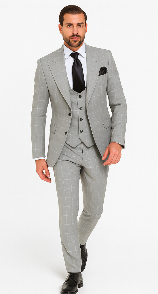 Rossi Man RM1851 Tom – Men’s Slim Fit 3 Piece Suit for Modern Elegance & Timeless Style