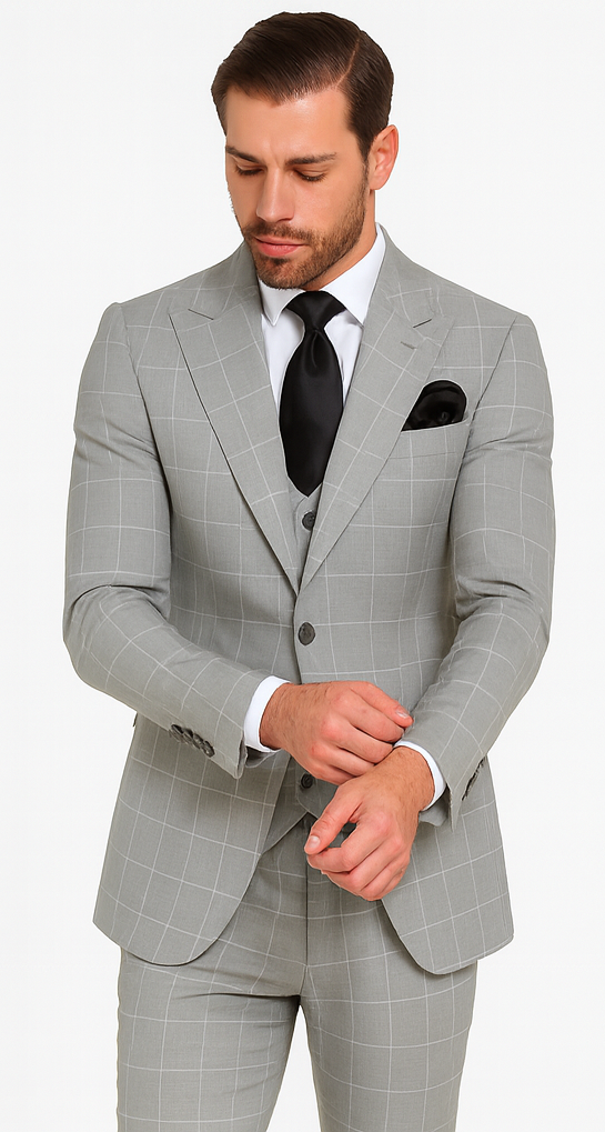 Rossi Man RM1851 Tom – Men’s Slim Fit 3 Piece Suit for Modern Elegance & Timeless Style