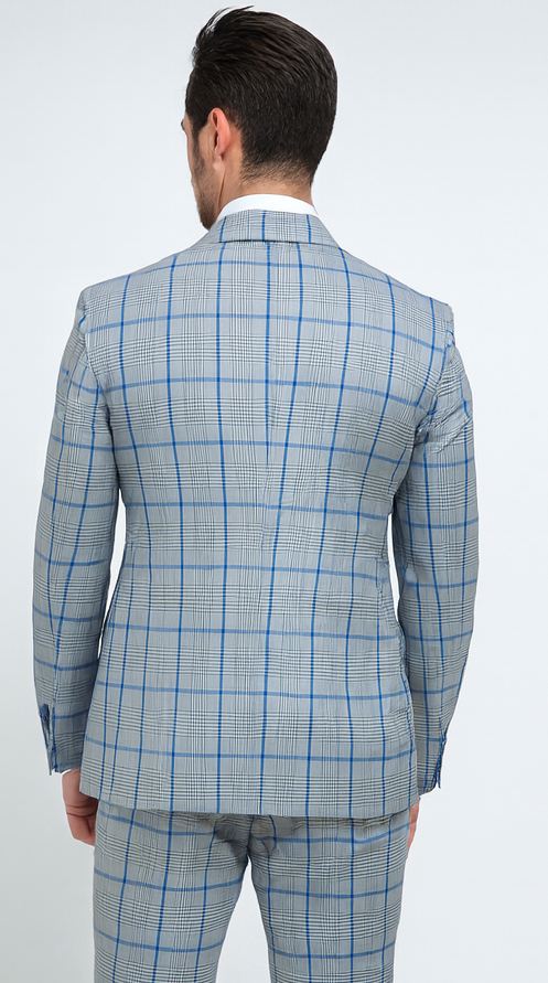 Rossi Man Tom RM1856 – Modern Fit 2-Piece Men’s Suit for Stylish Gentlemen - Tailored Elegance