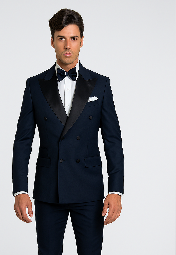 Rossi Man Zeus RM1004 – Premium Men’s Tuxedo for Classic Formal Style - Modern Slim Fit Black-Tie