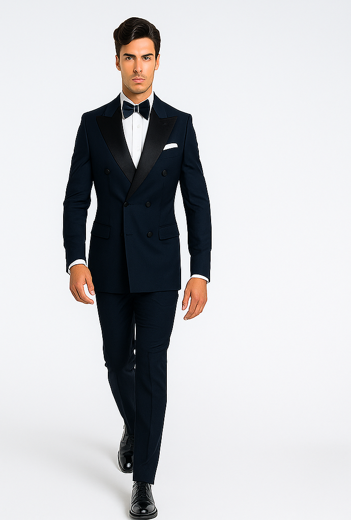 Rossi Man Zeus RM1004 – Premium Men’s Tuxedo for Classic Formal Style - Modern Slim Fit Black-Tie