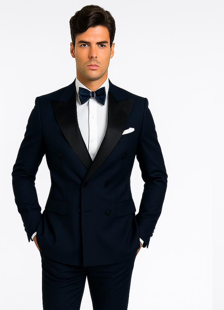 Rossi Man Zeus RM1004 – Premium Men’s Tuxedo for Classic Formal Style - Modern Slim Fit Black-Tie
