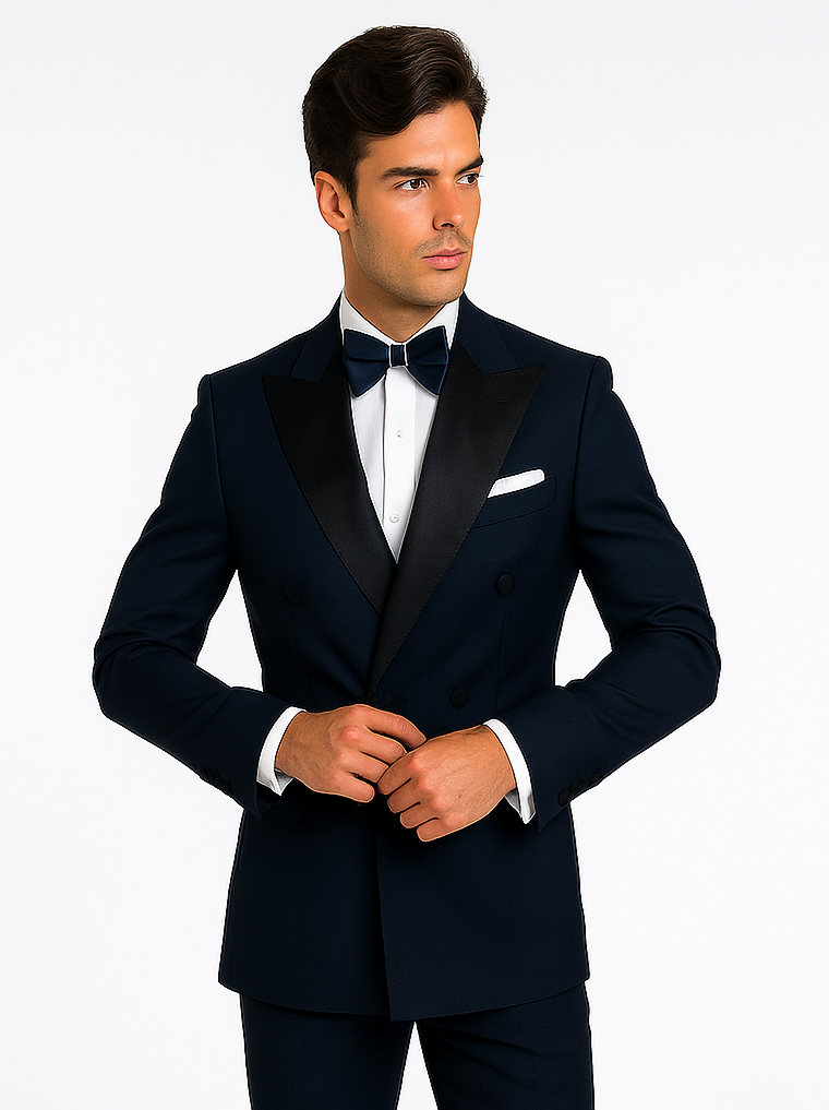 Rossi Man Zeus RM1004 – Premium Men’s Tuxedo for Classic Formal Style - Modern Slim Fit Black-Tie