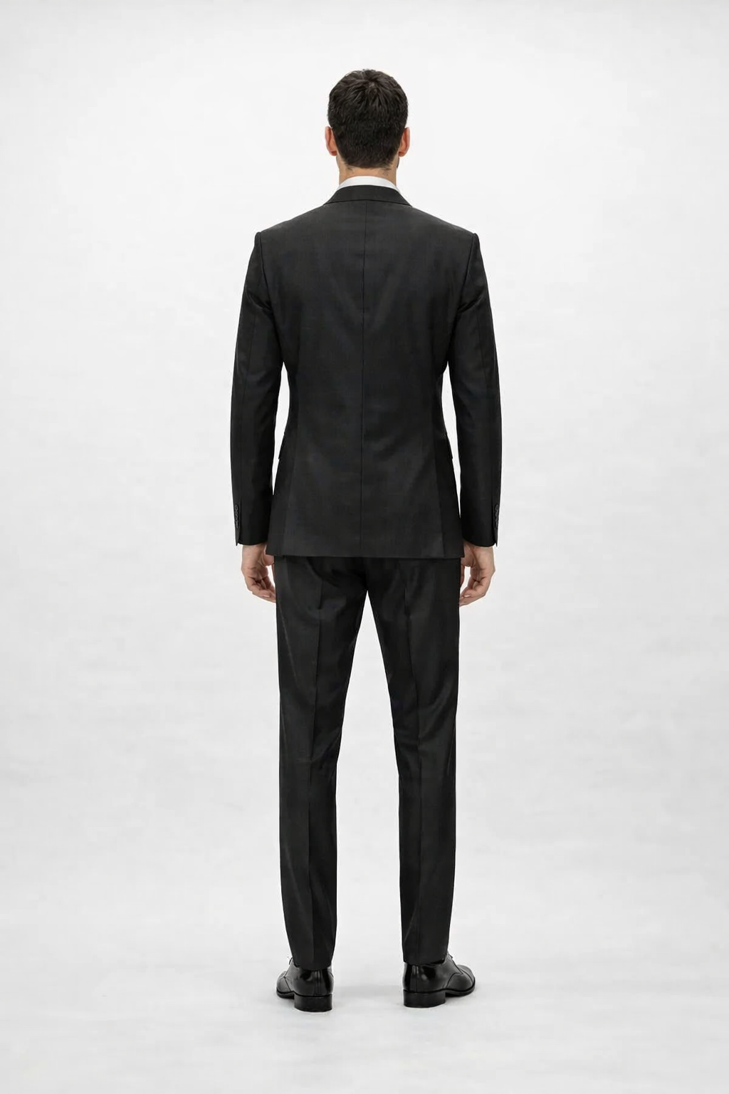 Rossiman Classic Black Peak Lapel Suit