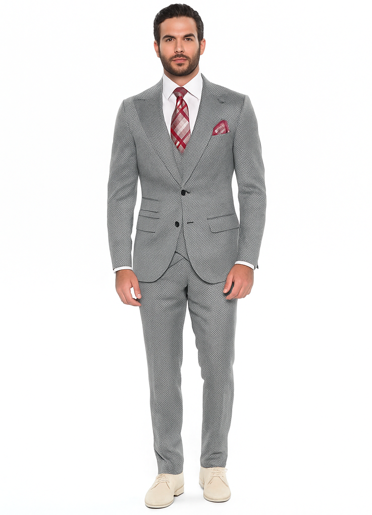 Rossiman Men’s Dress Suit | Timeless Classic Formal Suit for Men – Italian Tailored Luxury Slim Fit Design