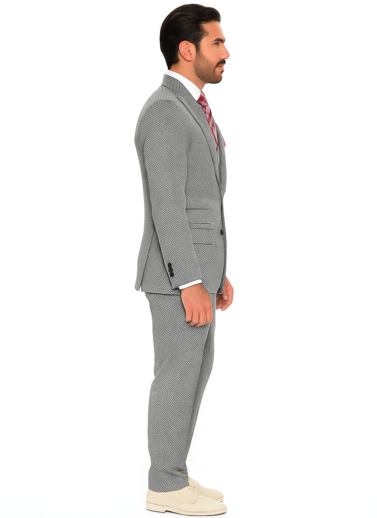 Rossiman Men’s Dress Suit | Timeless Classic Formal Suit for Men – Italian Tailored Luxury Slim Fit Design