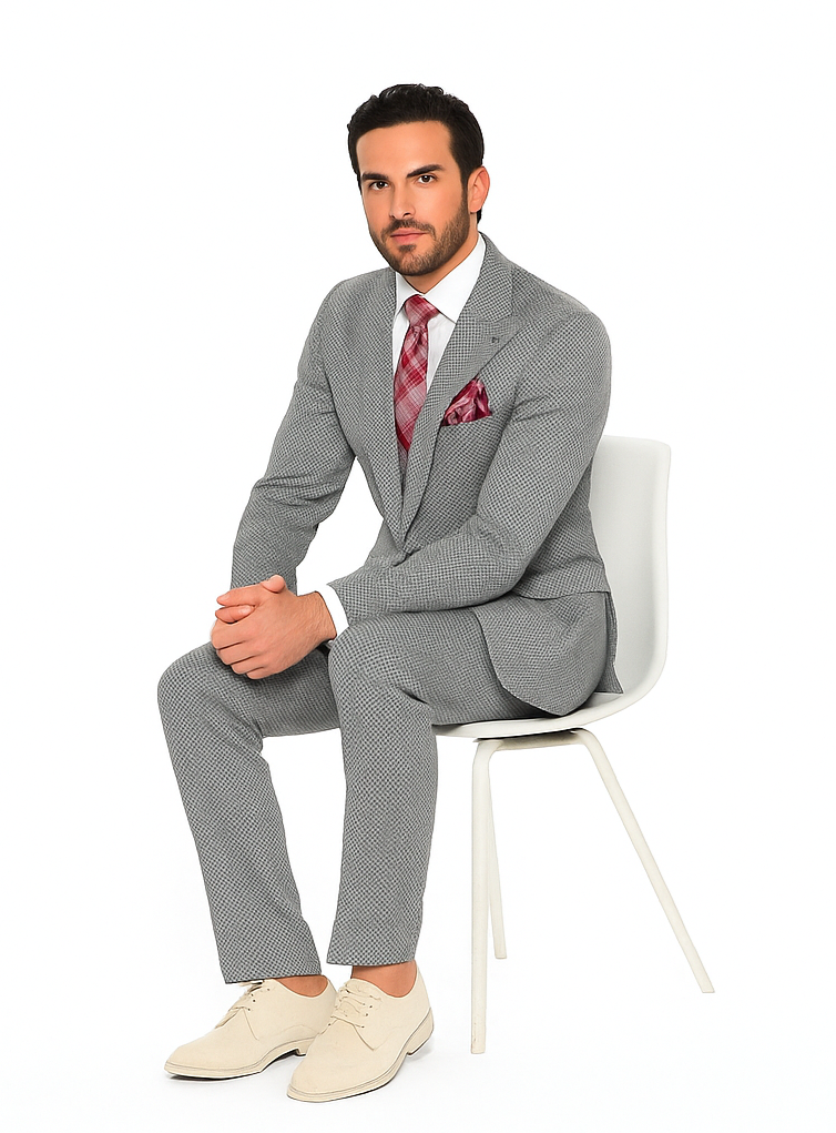 Rossiman Men’s Dress Suit | Timeless Classic Formal Suit for Men – Italian Tailored Luxury Slim Fit Design