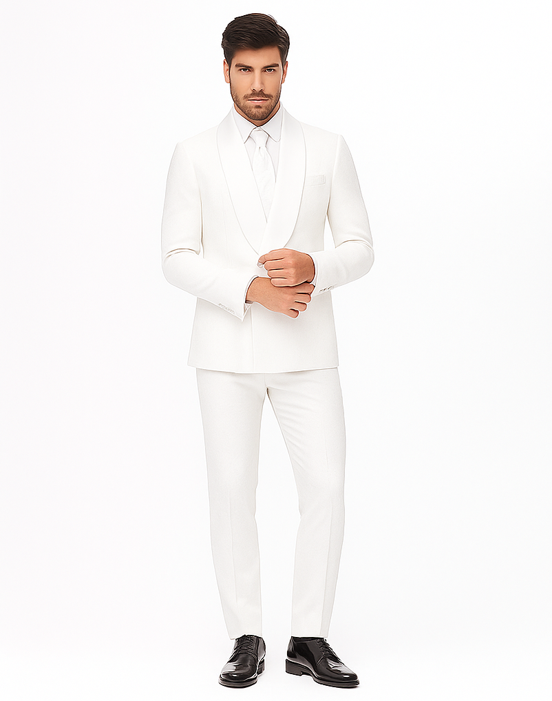 Rossiman Rossi Men’s Dress Suit | Classic Tailored Formalwear – Italian Slim Fit Luxury Suit for Men