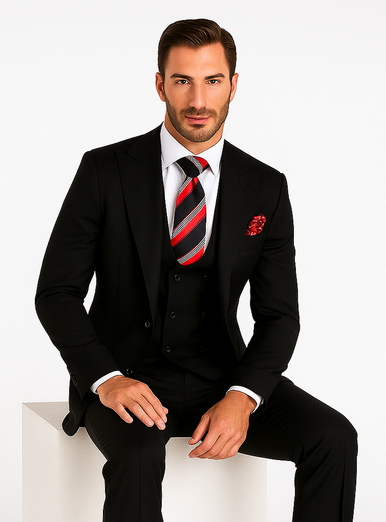Rossiman Rossi Men’s Dress Suit | Premium Tailored Suit for Formal Occasions – Italian-Inspired Luxury Slim Fit Design