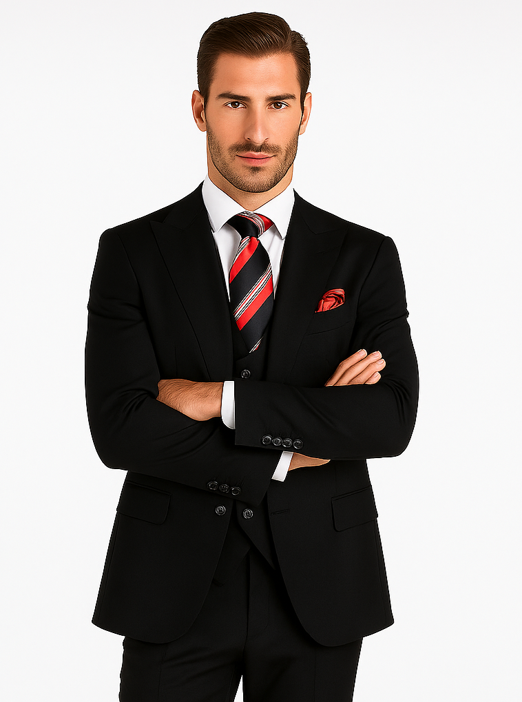 Rossiman Rossi Men’s Dress Suit | Premium Tailored Suit for Formal Occasions – Italian-Inspired Luxury Slim Fit Design