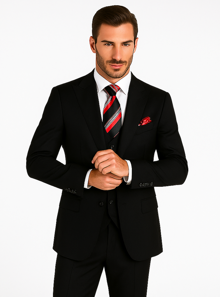 Rossiman Rossi Men’s Dress Suit | Premium Tailored Suit for Formal Occasions – Italian-Inspired Luxury Slim Fit Design