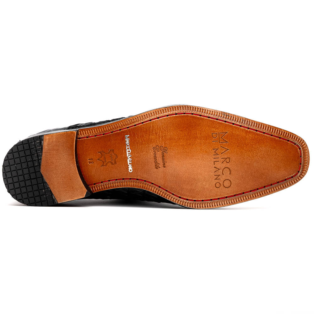 Marco Di Milano Rovigo Cognac Crocodile Monk-Strap Loafers