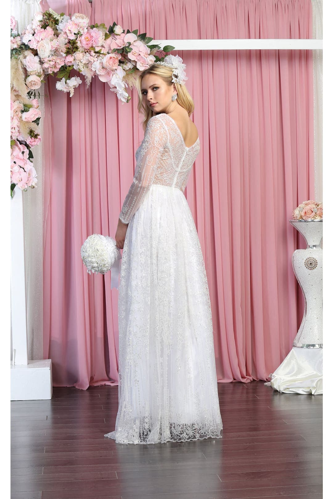 Plus Size Long Evening Gown Maxi Formal Dress for Women