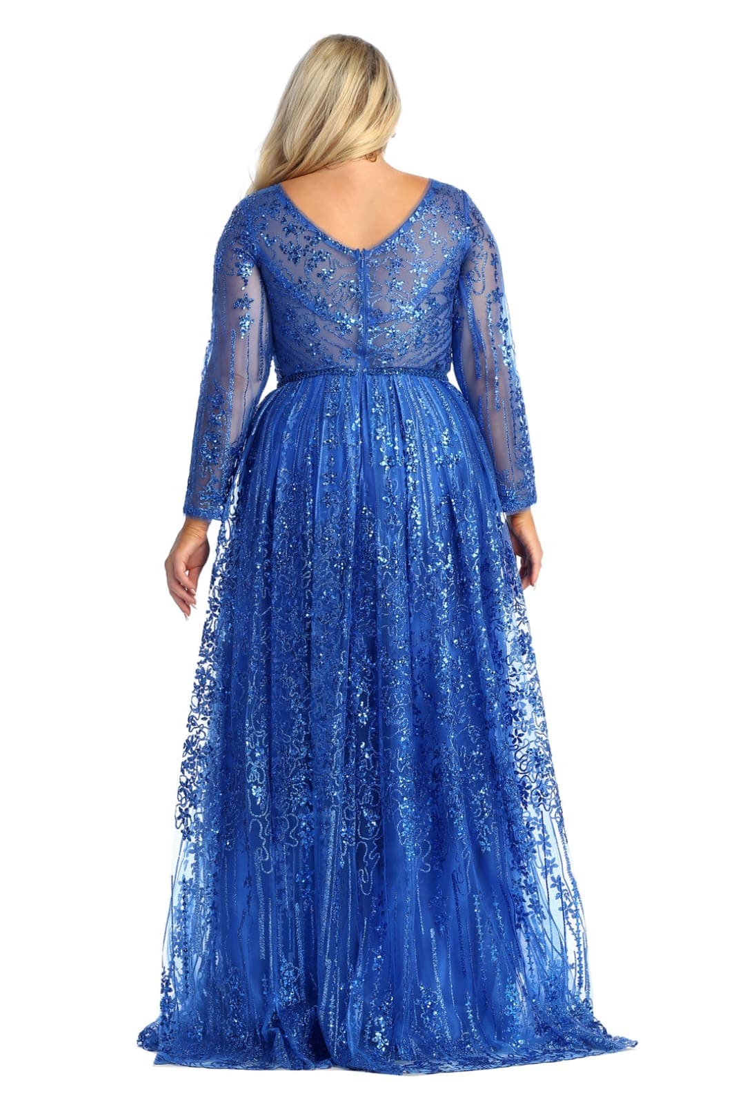 Plus Size Long Evening Gown Maxi Formal Dress for Women