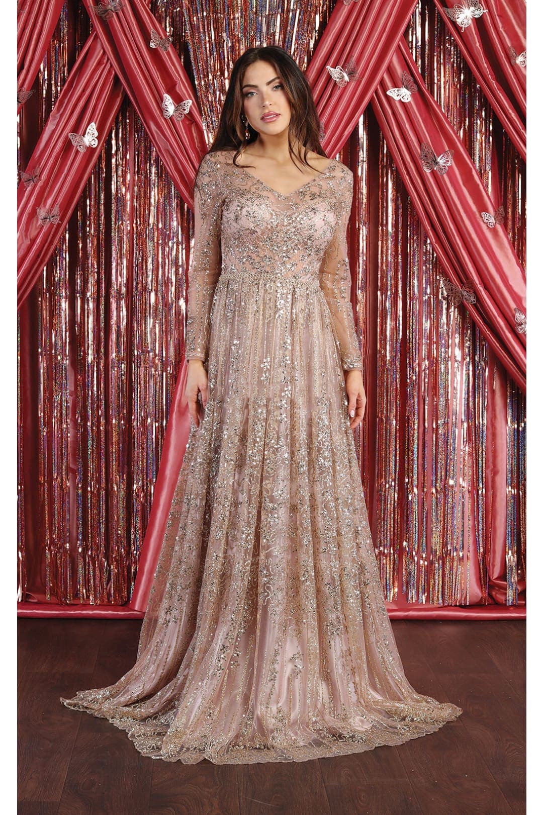 Plus Size Long Evening Gown Maxi Formal Dress for Women