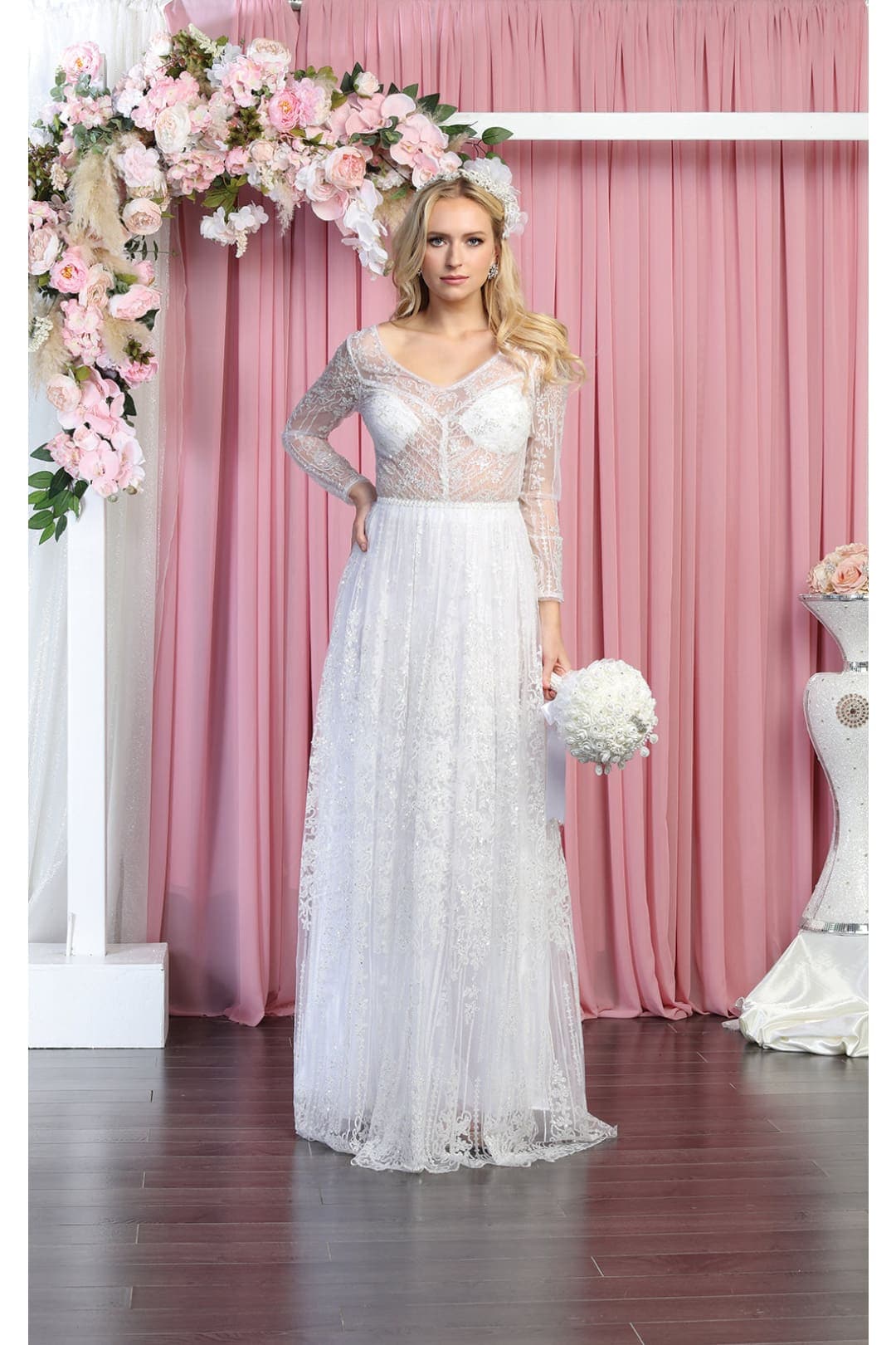 Plus Size Long Evening Gown Maxi Formal Dress for Women