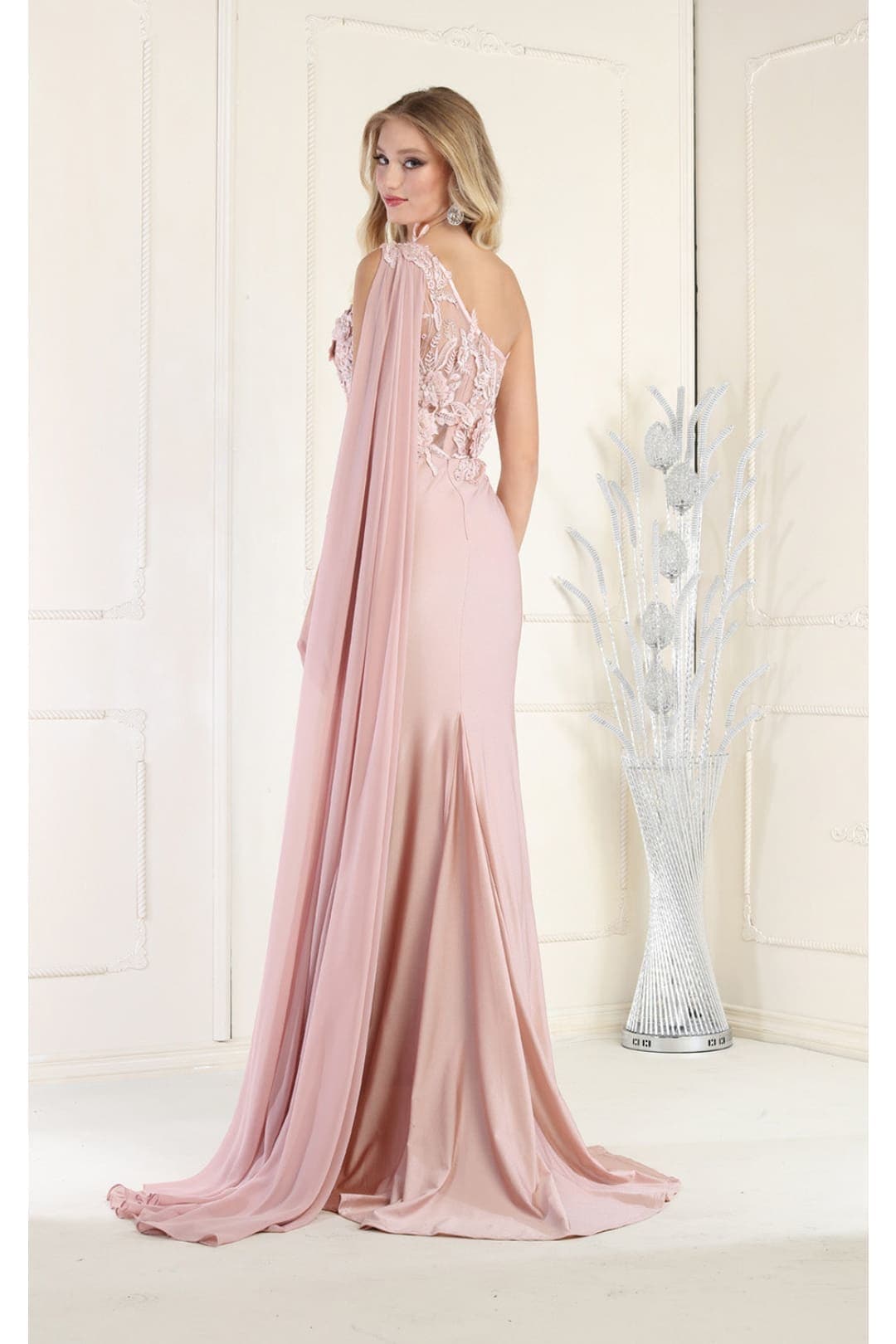 Plus Size Long Evening Gown Maxi Formal Dress for Women By Royal Queen RQ7943