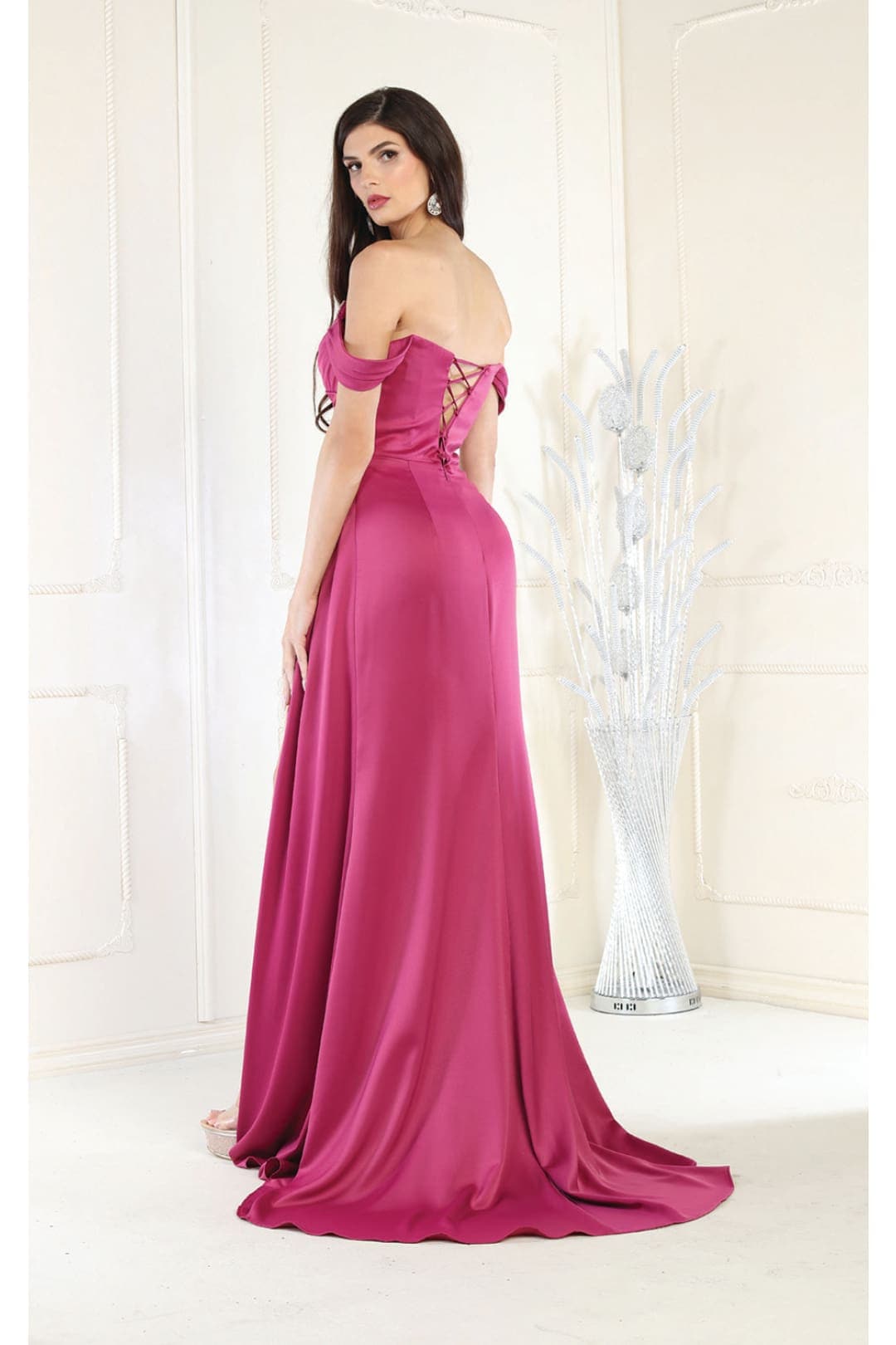 Royal Queen RQ7971 Satin Off Shoulder Prom Dress