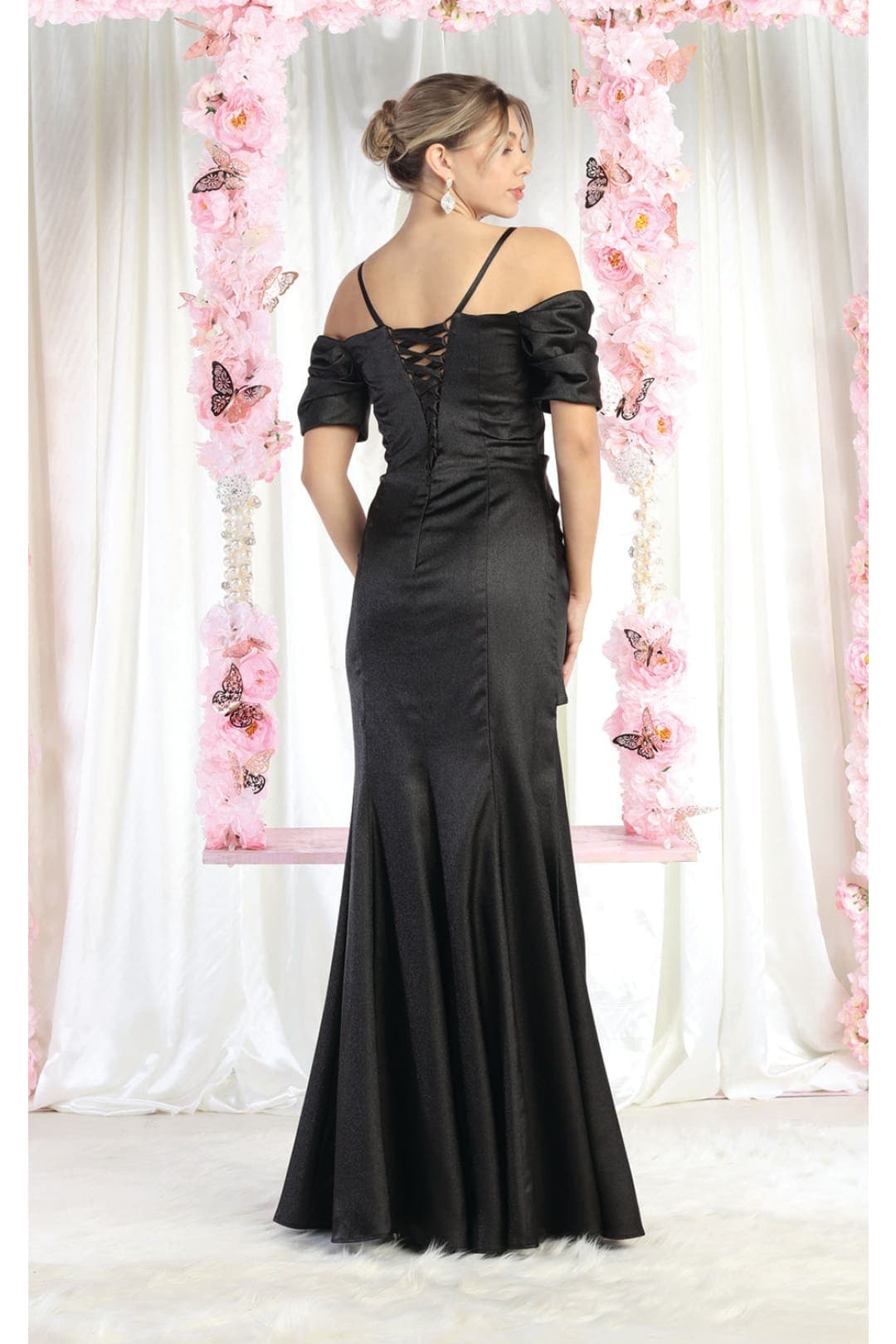 Cold Shoulder Sheath Prom Evening Gown RQ8021