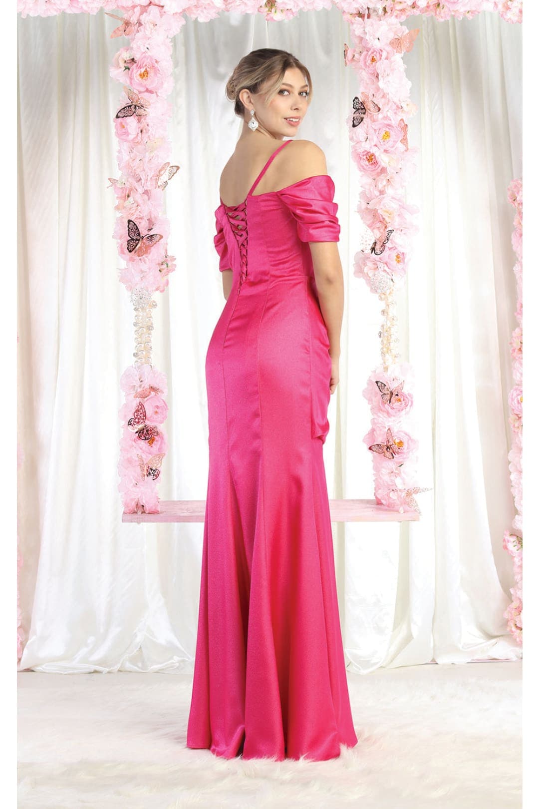 Cold Shoulder Sheath Prom Evening Gown RQ8021