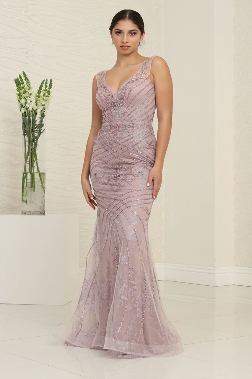 Royal Queen RQ8130 Luxurious Beaded Tiered Gown for Special Occasions