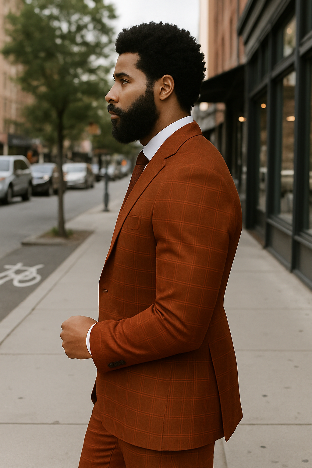 Modern Fit Italian Wool Three Piece Suit