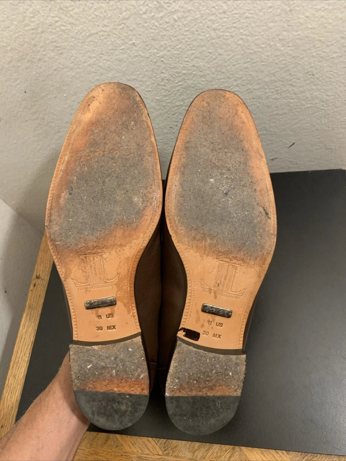 Men’s Regal Brown Crocodile & Calfskin Slip-On Shoes