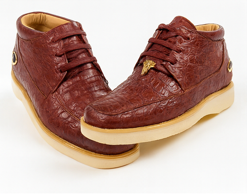 Men's Wild West Boots Caiman and Ostrich Skin Shoe 2ZA050206