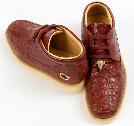 Men's Wild West Boots Caiman and Ostrich Skin Shoe 2ZA050206