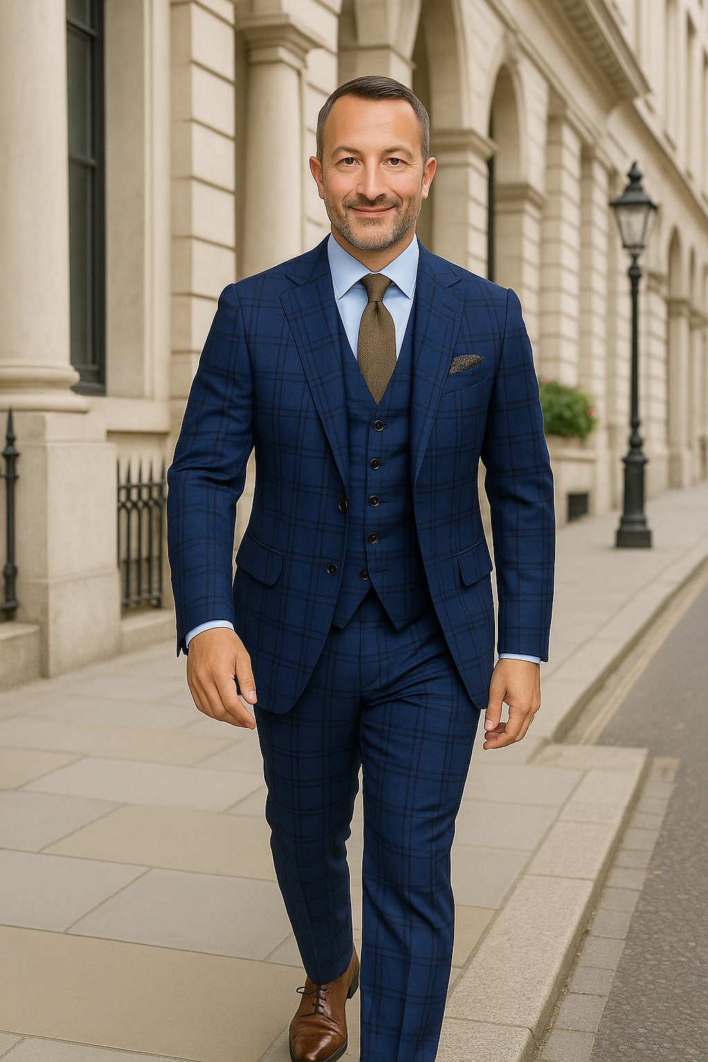 Italian Made 3 Piece Wool Suit by Statement