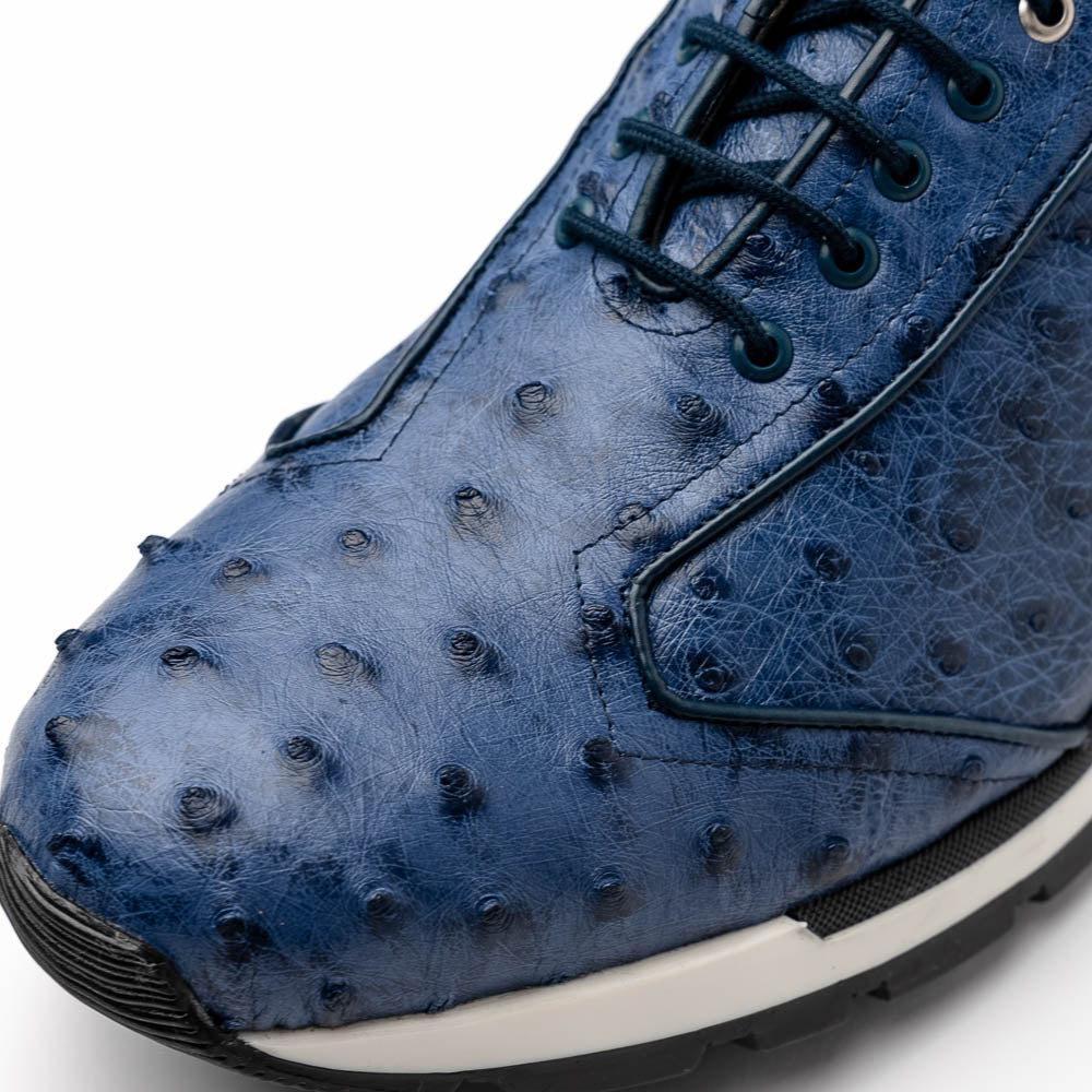 Marco Di Milano Scanno Navy Ostrich Quill Sneakers