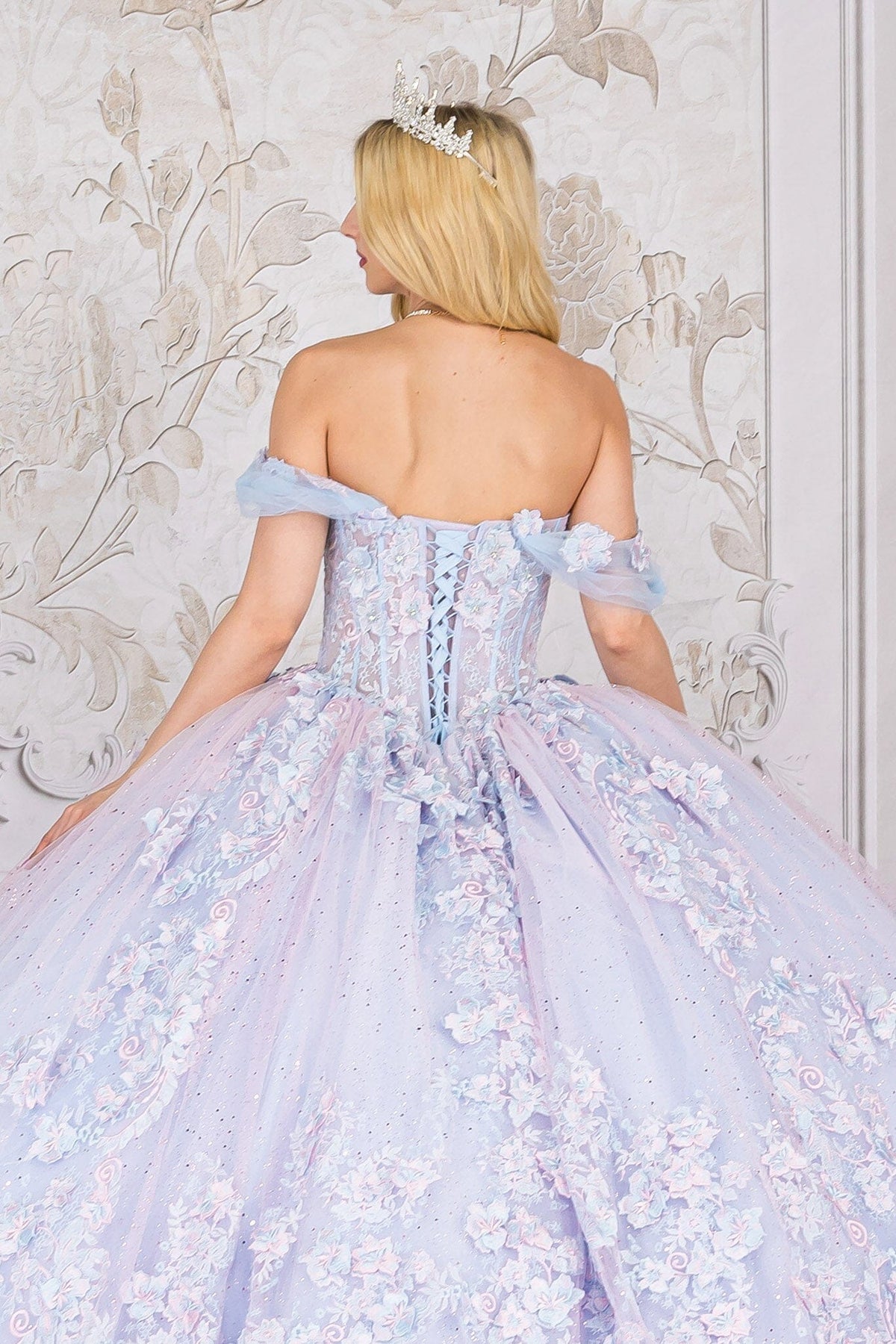 Sheer Corset Sweetheart Ball Gown by Bella Princess PQ1022