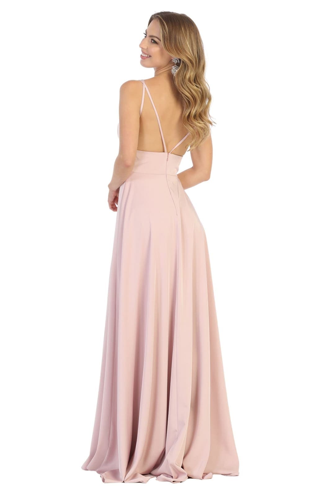 Simple Long Prom Gown And Plus Size