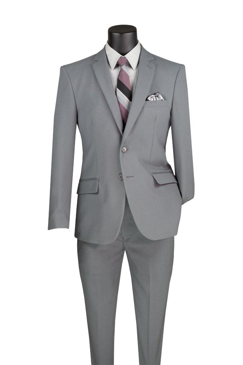 Slim Fit Grey Two-Piece Suit by Vinci